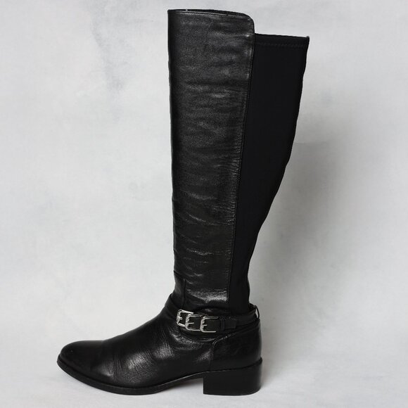 Donald J Pliner Knee High Riding Boot with Buckles - Picture 3 of 7